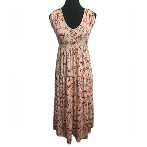Jessica Simpson Pink Pleated Maxi Sundress GUC